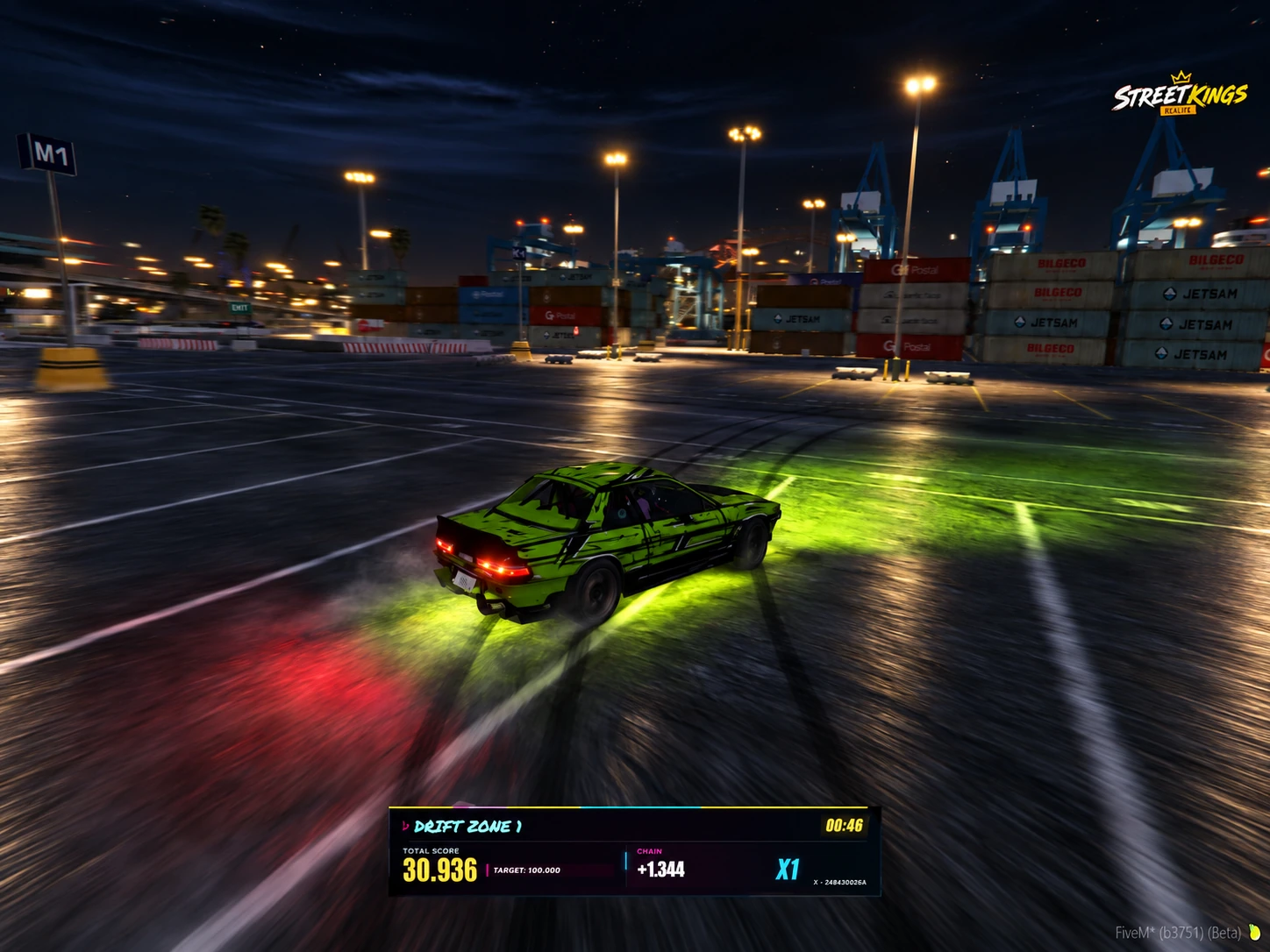 Una Drift Zone reale di StreetKings Italia in azione.